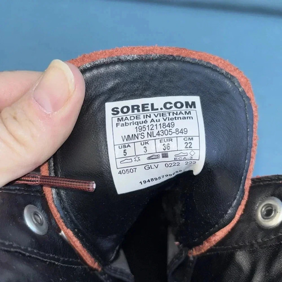 NWT SOREL Women's Brex Lug Sole Lace-Up Waterproof Boots WARP RED & BLACK Sz 5 - Picture 7 of 7